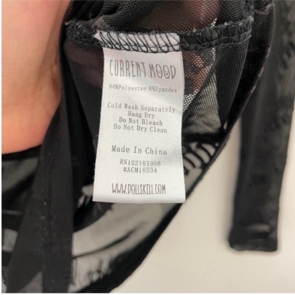 Current Mood Love Hate Mesh Top - Picture 5 of 6